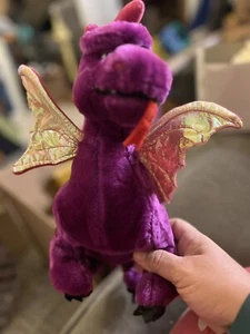 Vintage Liberty Toy Drache 10 Zoll x 14 Zoll mürrisch lila Plüschtier Stofftier 1994 - Bild 1 von 5