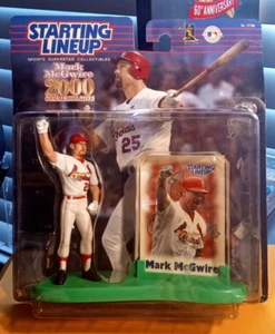 Figurina commemorativa 2000 Mark McGuire Starting Lineup 2000 con carta commerciale - Foto 1 di 5