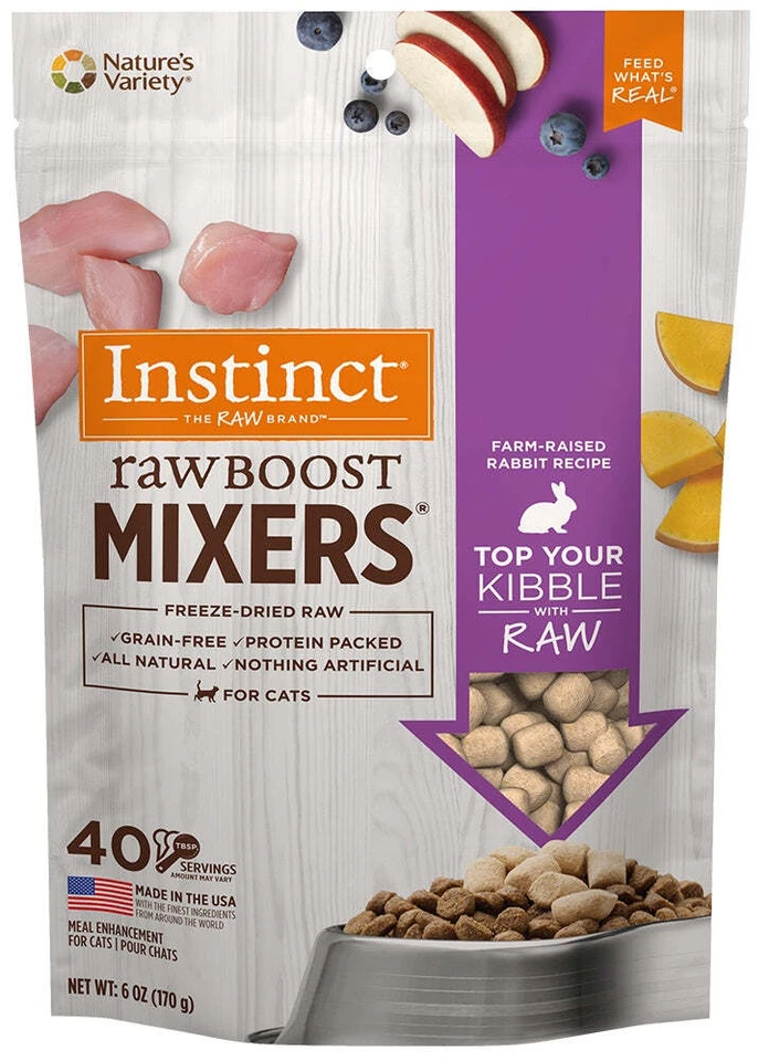 Nature's Variety Instinct Raw Boost Mixers Rabbit Freeze Dried Cat Food - Image 1 of 1