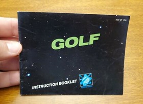 Nintendo NES Golf - Original Vintage Instruction Booklet Manual Only