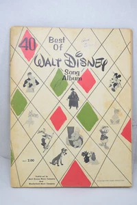 40 Best Of Walt Disney's Song Album Sheet Music Book 1954 - Picture 1 of 8