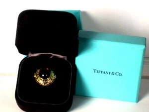 Vintage Tiffany  Italy 18kt YG Cabochon Citrine Ring  * GAL Appraisal * Tiff Box - Picture 1 of 6
