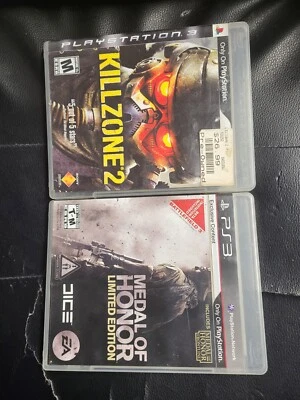 LOT OF 2: Killzone 2 [NO MANUAL] + MEDAL OF HONOR LIMITED ED. [COMPLETE] +MANUAL - Image 1 of 2