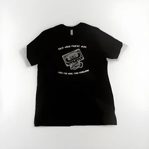 Cinta de casete lápiz tarea amante de la música camiseta serigrafiada unisex años 80 90 - Imagen 1 de 2