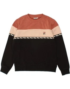 FILA Womens Graphic Sweatshirt Jumper UK 14 Medium Multicoloured A209 - Picture 1 of 4