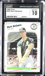 1988 Fleer - Mark McGwire #286 CGC 10 Gem Mint - Picture 1 of 2