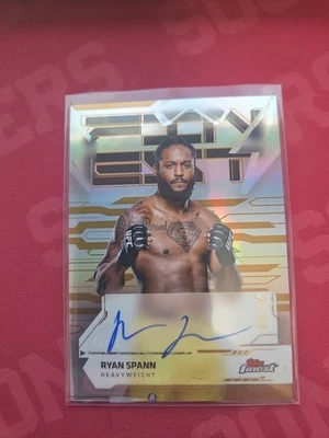 2025 Topps Finest UFC Ryan Spann Autograph FA-RS Gold Refractor 20/50 - Image 1 of 3