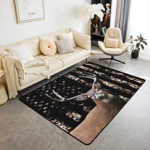 Camouflage Hirsch Jagd Wohnzimmer Teppiche Set Amerikanische Flagge Geweih Bettwäsche Set für... - Bild 1 von 7
