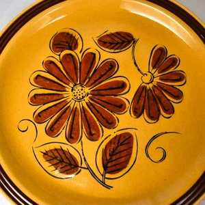 Vintage Mid-Century LA MESA by Japan Stoneware Daisy Dinner plate Set Of 2 - Picture 1 of 6