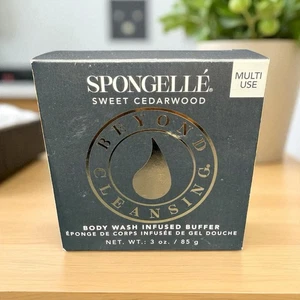 NIB Spongellé Body Wash Infused Buffer 3oz SWEET CEDARWOOD - Picture 1 of 2