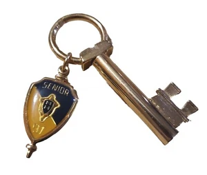 Balfour MH Senior Key Pendant Class Of 1991 Blue Gold Mountain Home High School - Picture 1 of 5