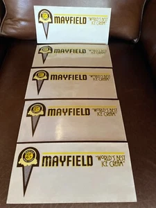 Vintage Mayfield Dairy Farms Advertising Sticker Signs (Lot of 5) - Picture 1 of 12