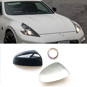 For Nissan 370Z Z34 2009-2020 Glossy Black Car Door Rear view Mirror Cover 2pcs - Bild 1 von 4