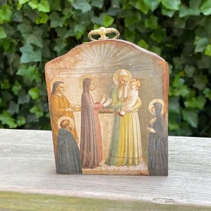 Placa de madera compuesta hijo primogénito avena presentación fra angelico 5" - Imagen 1 de 4