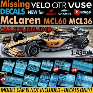 Logotipos McLaren 2023 y 2022 para MCL60 y MCL36 escala 1:43 Lando Norris & Piastri - Imagen 1 de 23