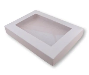 200 WEISSE A6 FENSTERBOXEN, KEKSBOX, SCHOKOLADEN, KEKSE, GESCHENKBOX - Bild 1 von 3