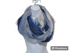 NEW Poly LIGHTWEIGHT KC Scarf Wrap LOGO ALL OVER Blue White Kansas City Royals - Picture 1 of 8