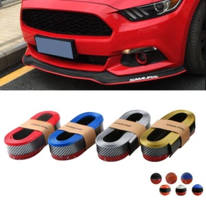 Universal 2.5M Cars Front Bumper Lip Splitter Body Spoiler Chin Skirt Protector - Picture 1 of 8