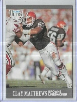 1991 Fleer Ultra Football #31 Clay Matthews Cleveland Browns - Image 1 of 2