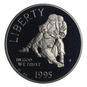 Proof 1995 Civil War History US - US Commemorative 90% Silver Dollar - Picture 1 of 2