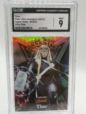 2022 Upper Deck Fleer Ultra - Marvel Avengers Ultra Stars -THOR #US43 Cgc 9 - Image 1 of 2