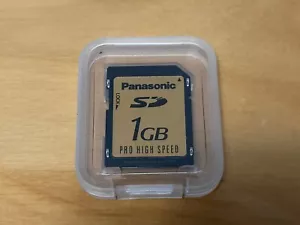 Vintage Panasonic 1GB SD Memory Card Pro High Speed (RP-SDK01G) good w/ SV-AV100 - Picture 1 of 1