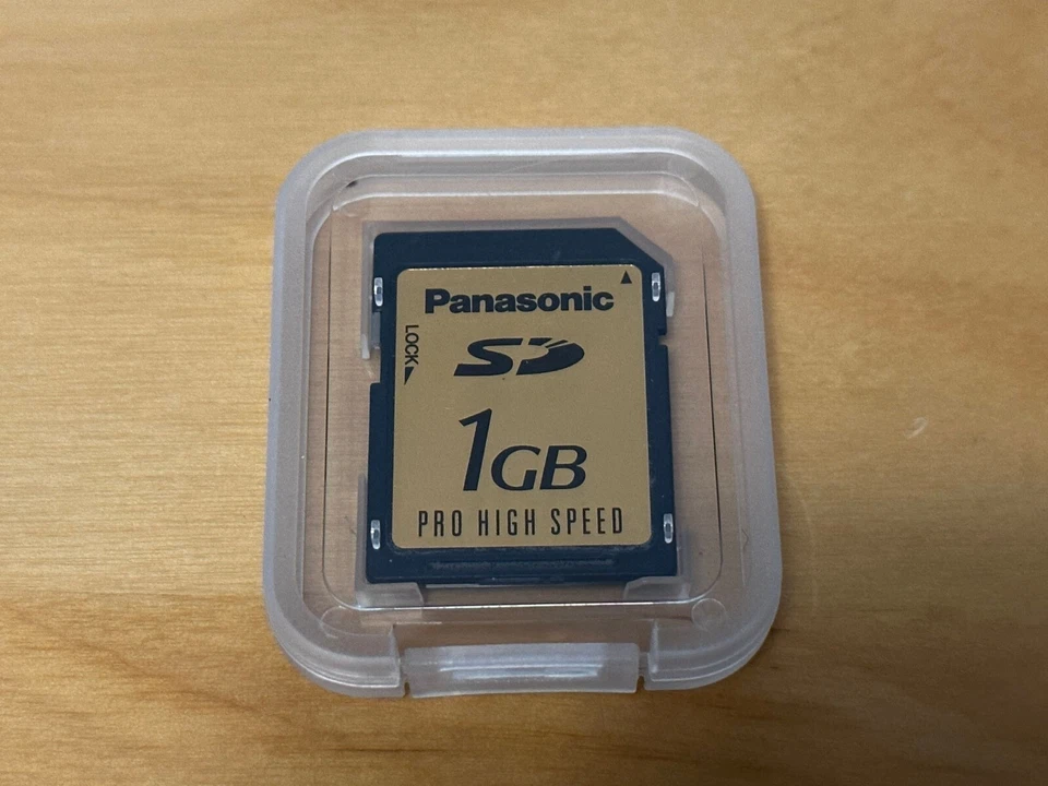 Vintage Panasonic 1GB SD Memory Card Pro High Speed (RP-SDK01G) good w/ SV-AV100 - Image 1 of 1
