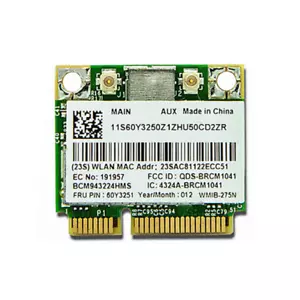 Scheda di rete wireless Lenovo E420 E525 X201 l412 5g BCM943224HMS 60y3251 - Foto 1 di 2