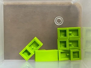LEGO Parts - Lime Green Slope Curved 2 x 1 - No 11477 - QTY 5 - Picture 1 of 1