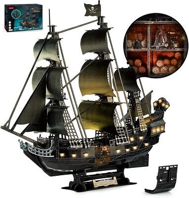 CubicFun 3D Puzzle - QUEEN ANNE'S REVENGE PIRATE SHIP - L522H - Image 1 of 4