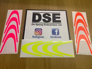 Team Dynamics Pro Race 1.2 15" Florescent 3m Valve Marking Stickers Race Sticker - Picture 1 of 2
