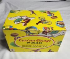 CURIOUS GEORGE "Bicycle and Bridge Bookends. Numbered #813/10000A-Very Nice!