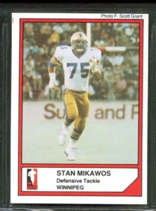 Jogo CFL #79 STAN MIKAWOS 1984 Dakota del Norte lucha halcones Winnipeg bombarderos azules - Imagen 1 de 2