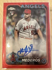 2024 Topps Serie 1 - Lámina Crackle Roja Victor Mederos 3/5 (RC) - FIRMADA - Imagen 1 de 2