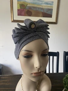 Women’s hijab/ turban /hat. Light weight and stretchy. Color: Gray - Picture 1 of 4