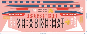 Ansett DC-3 VH-A01 & VH-MAT 'Golden Orchid' -1/48 1/72 1/144 1/200 - Water Decal - Picture 1 of 3