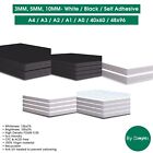 A1 Foam Boards, (Pack of 5) 3/5/10 mm, White, Black OR Self Adhesive