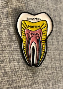 Tooth Pin Dental Anatomy Dentist Decorative Tooth Size Small 1” Fun Learning - Picture 1 of 4
