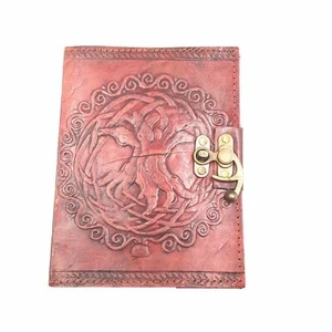 Tree of life leather blank book with lock #2891 - Picture 1 of 5