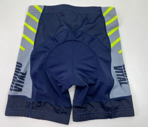 Voler Womens Medium Cycling Shorts Compression Padded Blue Gray - Picture 1 of 8