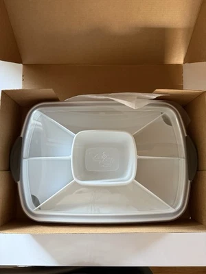 New in Box The Pampered Chef Chillzanne Rectangle Server  USA - Image 1 of 4