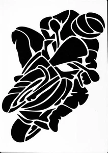 Schablonen Airbrush Basteln Schablone Malen Tupfen Motorrad 3719 - Bild 1 von 1