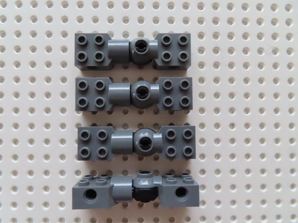 Lego 8 x Stein 2x2 Gelenk Rotation 48169 48170 47455 neu dunkelgrau / schwarz - Bild 1 von 1