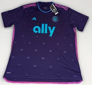 ADIDAS CHARLOTTE FC XXXL 3XL AUTHENTIC JERSEY HOME PURPLE HI1849 $90 - Picture 1 of 5