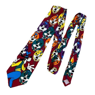 Disney Goofy Corbata de Seda Adorno de Navidad De Colección Años 90 Mickey Co Vacaciones 3.75x54.5 Foto 1 de 4