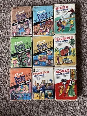 老式 Chex and Hoyle 口袋琐事纸牌游戏 9 件装 — 第 1/4 张图片