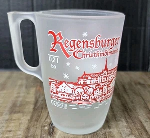 Weihnachtsmarkt Glühwein Becher Frohe Christkindlesmarkt 0,2L Glas Mohab  - Bild 1 von 7