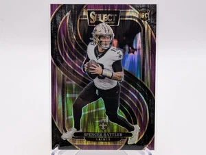 2024 Select SPENCER RATTLER #130 Premier Level Rookie Purple Shock Prizm/360 - Imagen 1 de 2