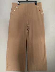Spanx Pants Womens 2XL 2T Wide Leg Sailor Tan Ponte Stretch Comfort High Rise - Picture 1 of 9