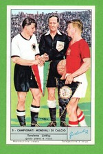 SOCCER CARD 1966 LIEBIG MILANO (NO PANINI) FERENC PUSKAS & FRITZ WALTER "E"